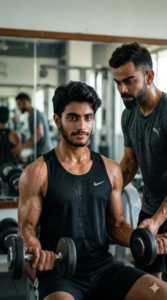 Gym Workout Scene with Virat Kohli