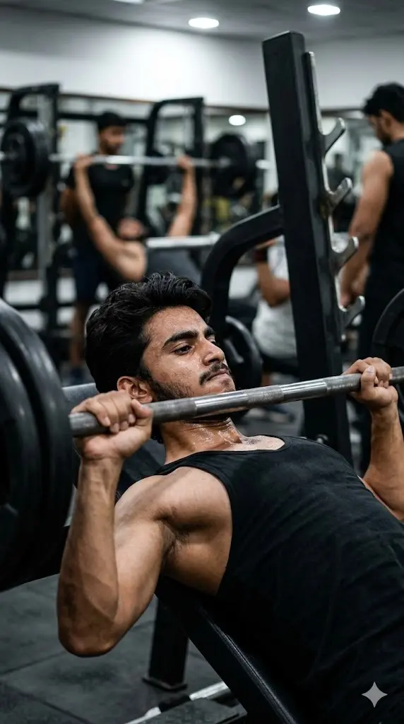 Hardcore Bench Press Moment