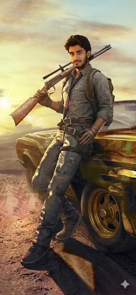 7 PUBG Gemini Prompt Copy Paste: Create Ultra Realistic 4K Profile Pics Including Your Lobby Leaning PUBG Character Car – Realistic (Leaning PUBG Character + Car – Realistic