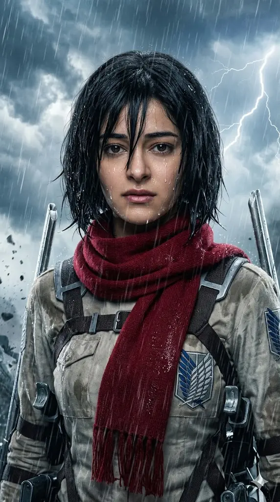 Mikasa Rain Battlefield Portrait