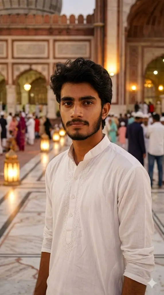 Mosque Courtyard Eid Portrait