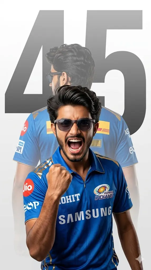 IPL Gemini Prompts: All 10 IPL Teams Jersey Prompt - Edit With Your Name and Number Mumbai Indians MI Mumbai Indians MI