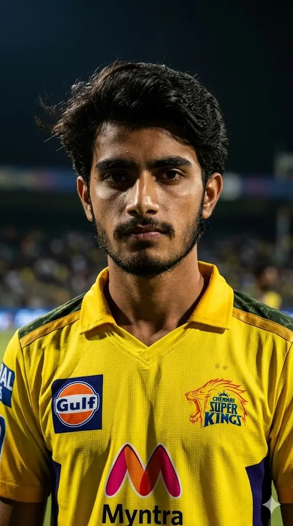 CSK Jersey Gemini Prompt Copy Paste Night Match Spotlight Portrait Night Match Spotlight Portrait