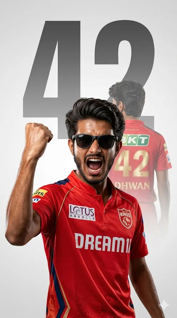 IPL Gemini Prompts: All 10 IPL Teams Jersey Prompt - Edit With Your Name and Number Punjab Kings PBKS Punjab Kings PBKS