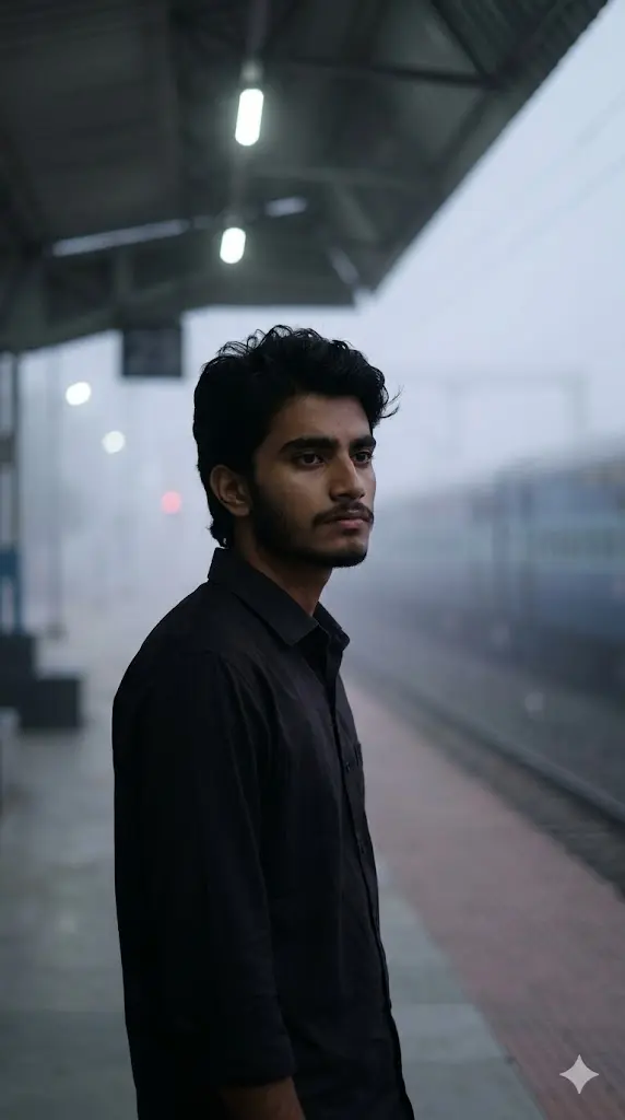 Railway Platform Goodbye Moment