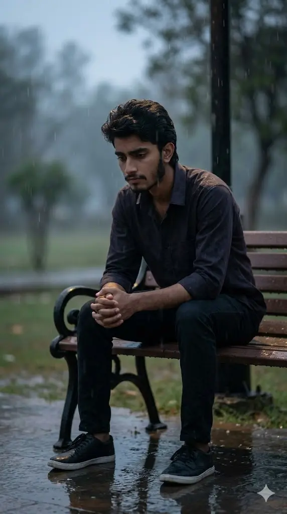 Rain Soaked Bench Loneliness