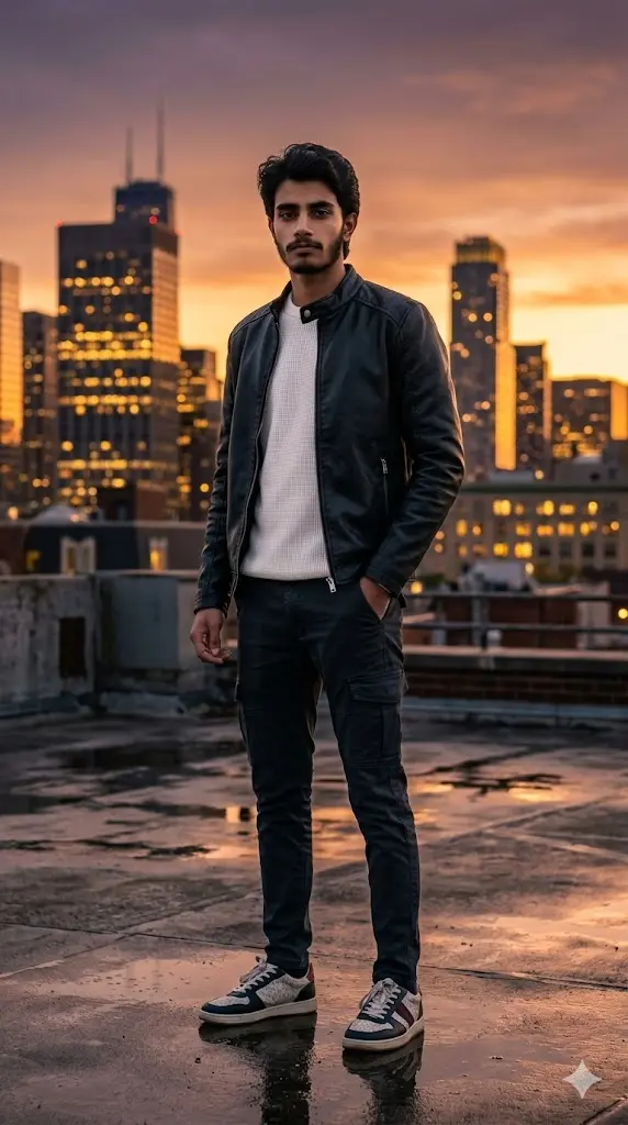 Rooftop Skyline Boss Portrait
