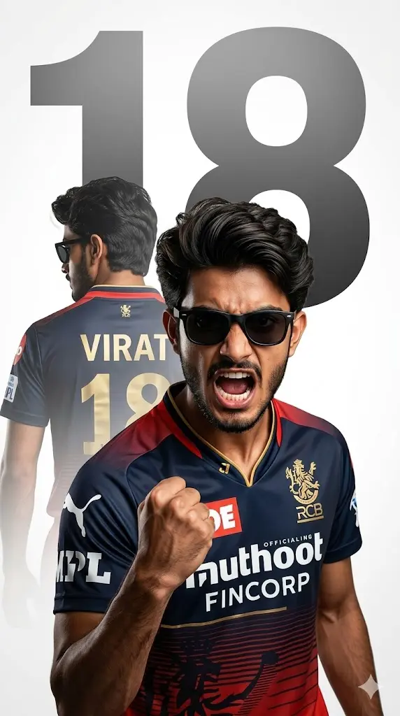 IPL Gemini Prompts: All 10 IPL Teams Jersey Prompt - Edit With Your Name and Number Royal Challengers Bangalore RCB Royal Challengers Bangalore RCB