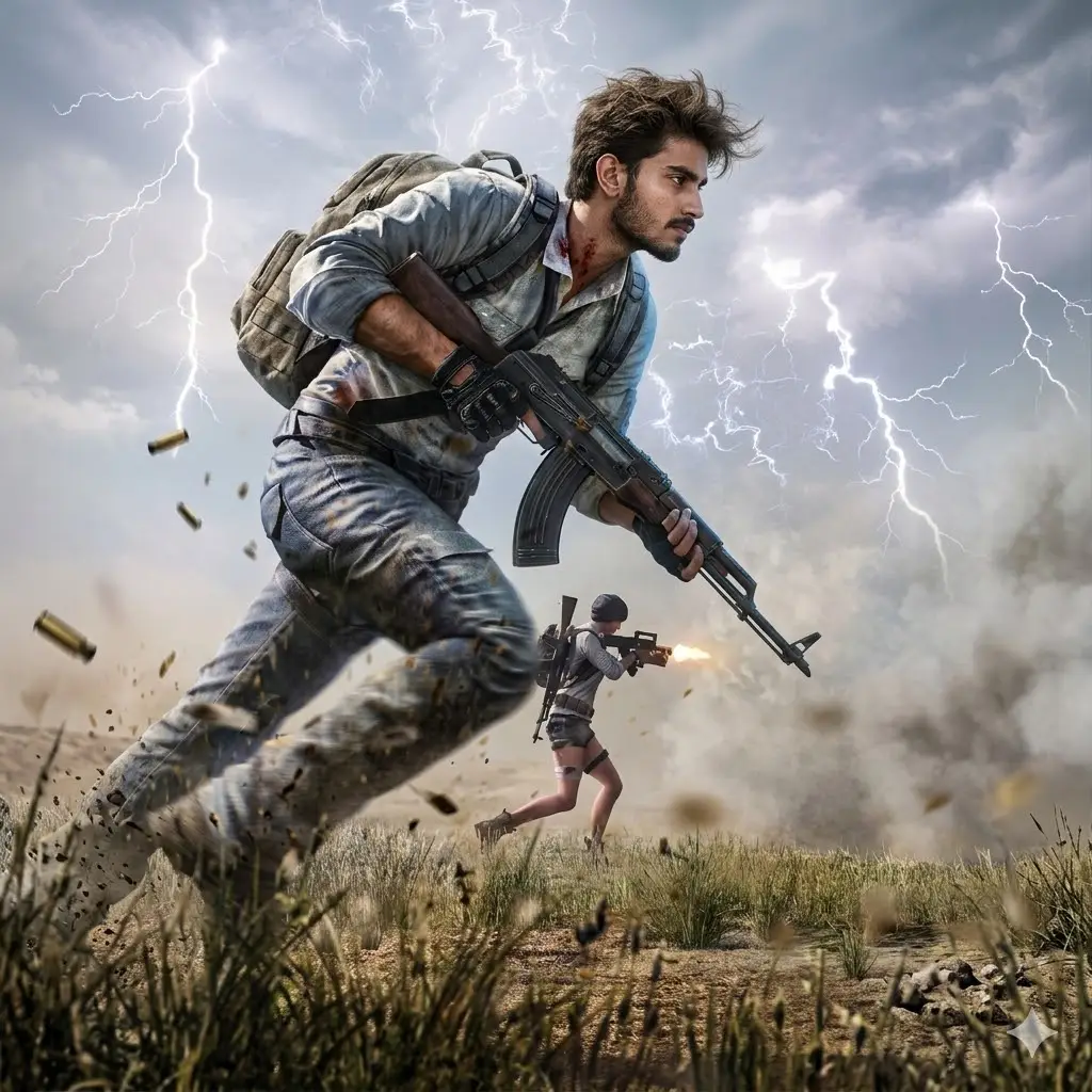 7 PUBG Gemini Prompt Copy Paste: Create Ultra Realistic 4K Profile Pics Including Your Lobby Running PUBG Scene – Improved Realistic Control Running PUBG Scene – Improved Realistic Control