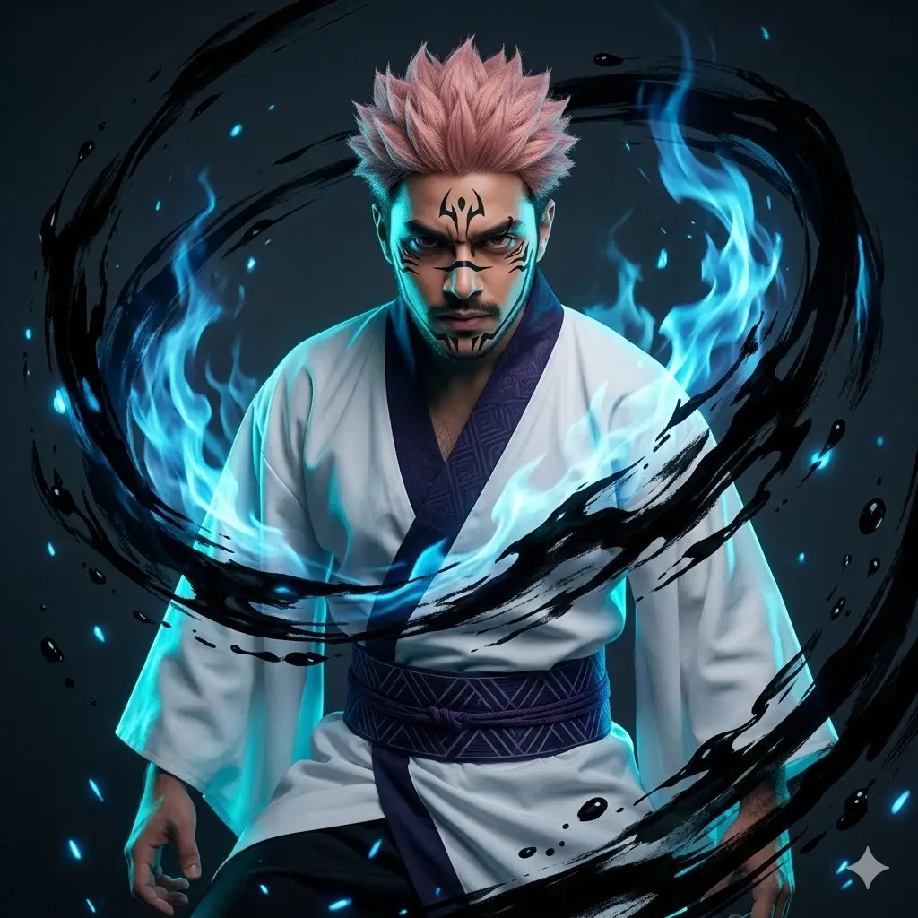 Ryomen Sukuna Portrait prompt