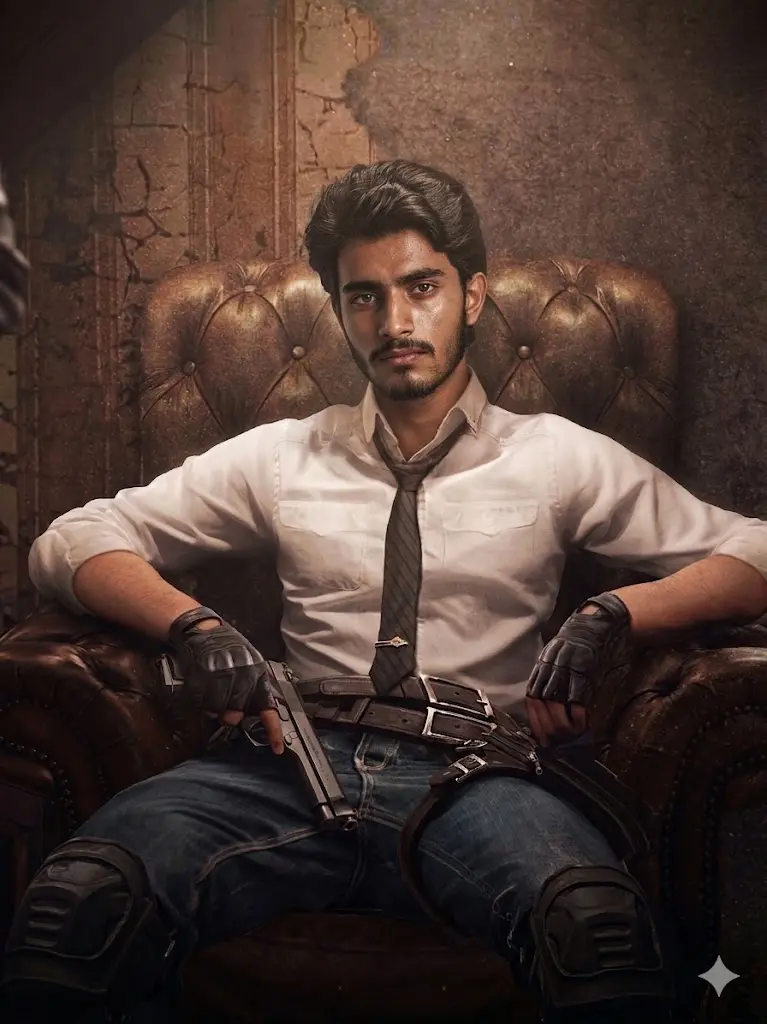 7 PUBG Gemini Prompt Copy Paste: Create Ultra Realistic 4K Profile Pics Including Your Lobby Sitting Chair PUBG Character – Realistic Live Action Sitting Chair PUBG Character – Realistic Live Action