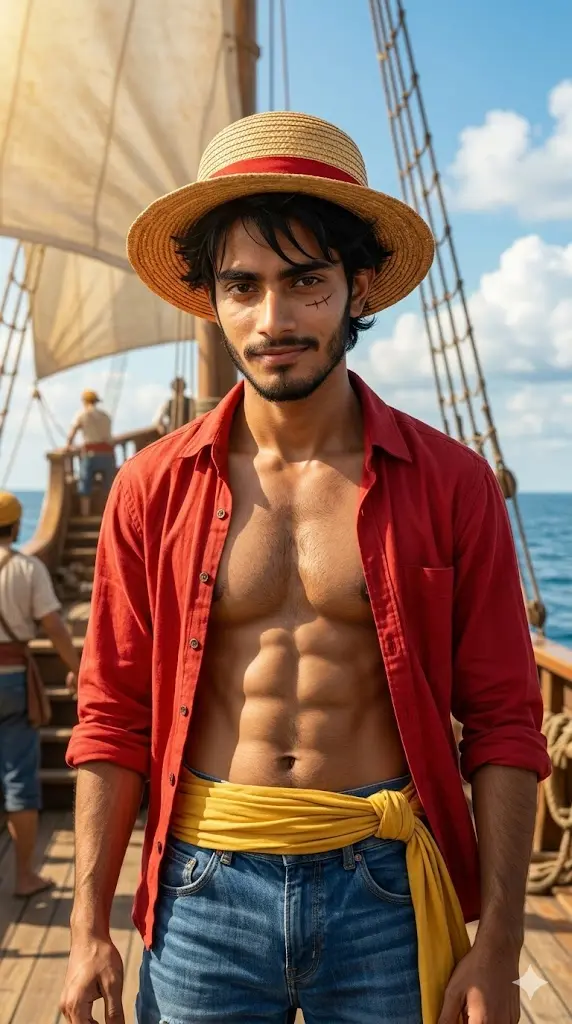 7 Luffy Gemini Prompt Copy Paste: Turn Yourself Into Real-Life Luffy in Seconds! Straw Hat Pirate King Portrait Straw Hat Pirate King Portrait