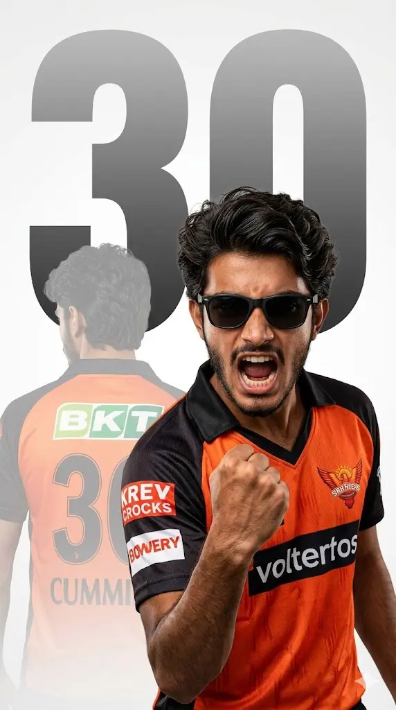 IPL Gemini Prompts: All 10 IPL Teams Jersey Prompt - Edit With Your Name and Number Sunrisers Hyderabad SRH Sunrisers Hyderabad SRH