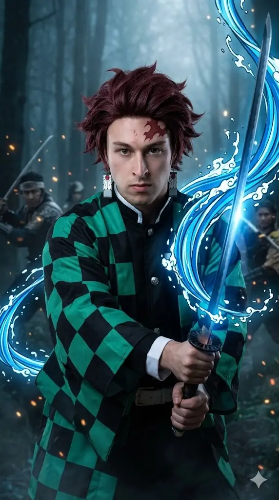 Tanjiro Kamado Demon Slayer Battle Stance