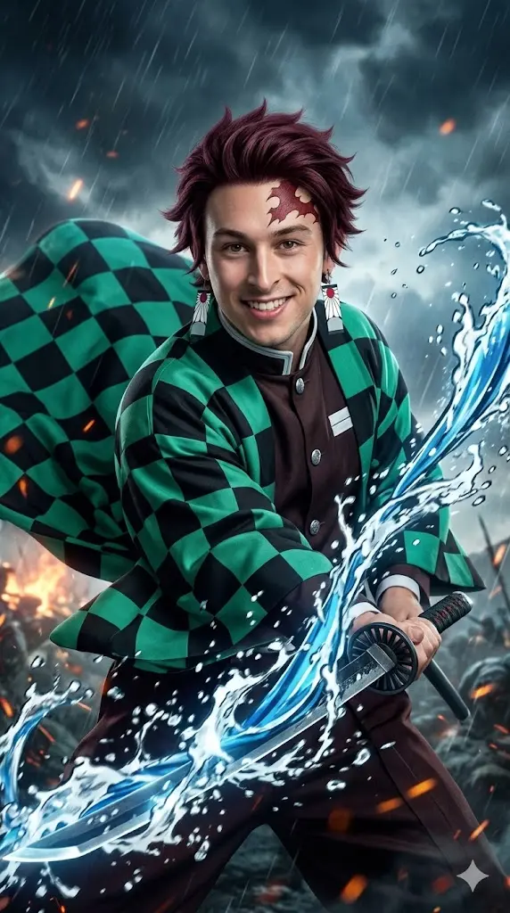 Tanjiro Kamado Epic Movie Poster Portrait