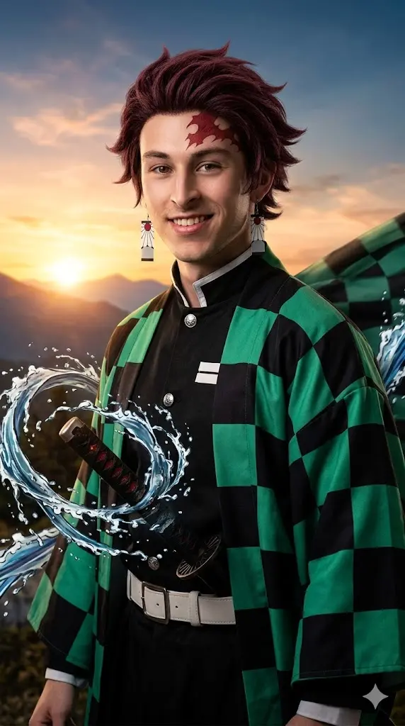 Tanjiro Kamado Heroic Standing Portrait