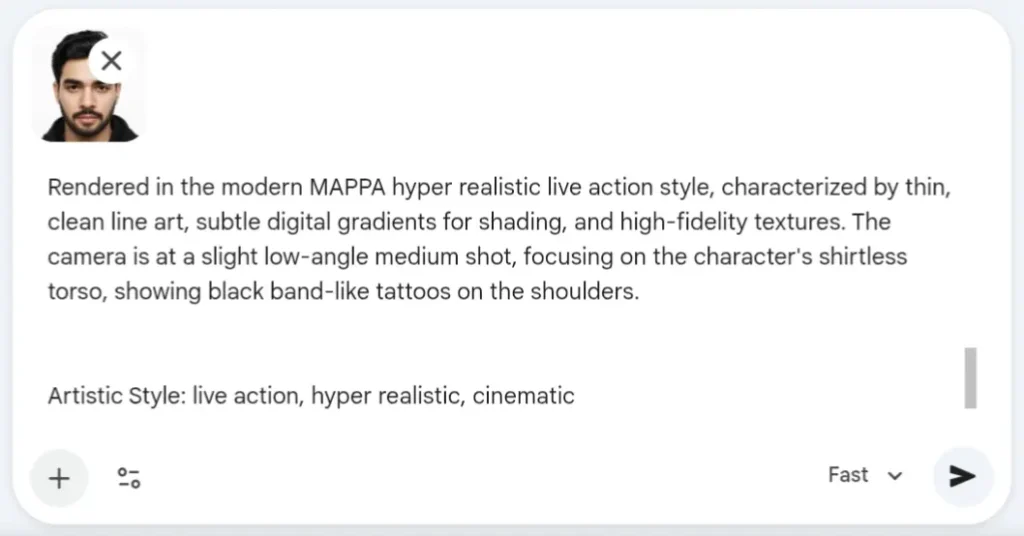 paste Gemini ai sukuna prompt