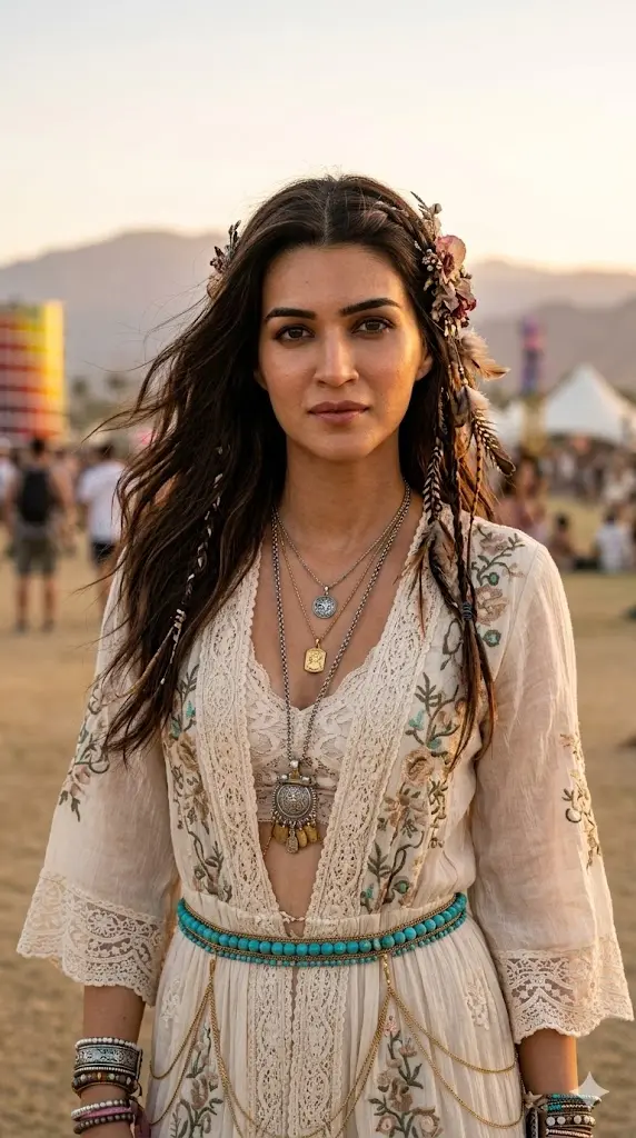 11 Coachella Festival Gemini Prompt Copy Paste Boho Desert Portrait Boho Desert Portrait