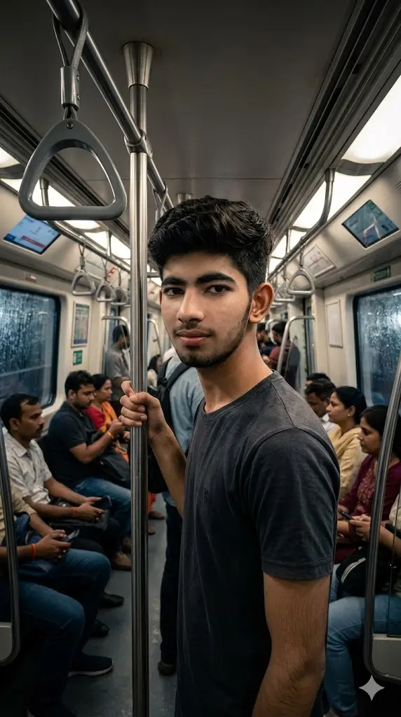 Crowded Metro Real Life Scene