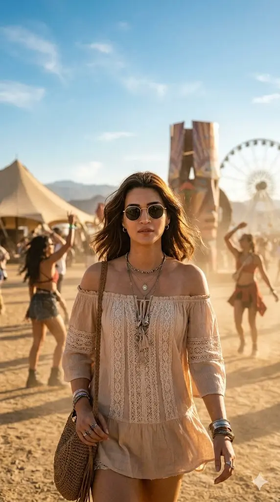 11 Coachella Festival Gemini Prompt Copy Paste Dusty Desert Festival Walk Dusty Desert Festival Walk