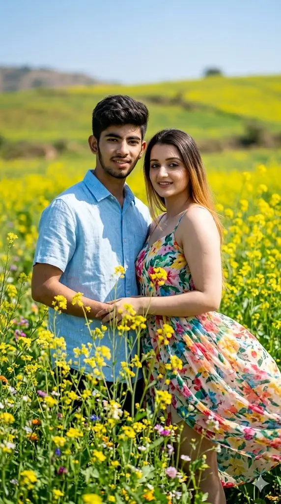 12 Gemini Prompts for Lovers Copy Paste Flower Field Lovers Portrait Flower Field Lovers Portrait