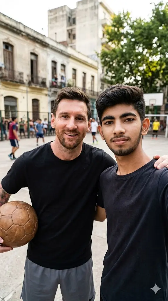 Football Street Practice Selfie