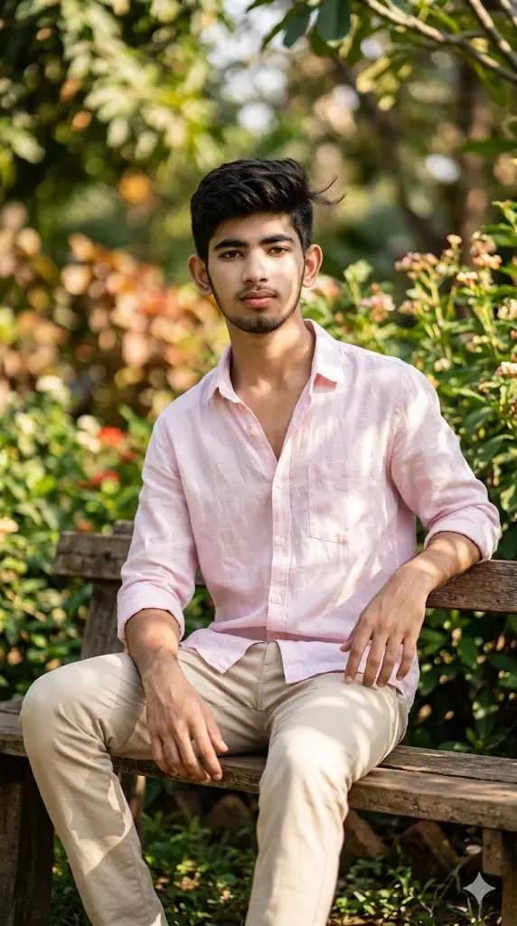 Garden Bench Calm Portrait