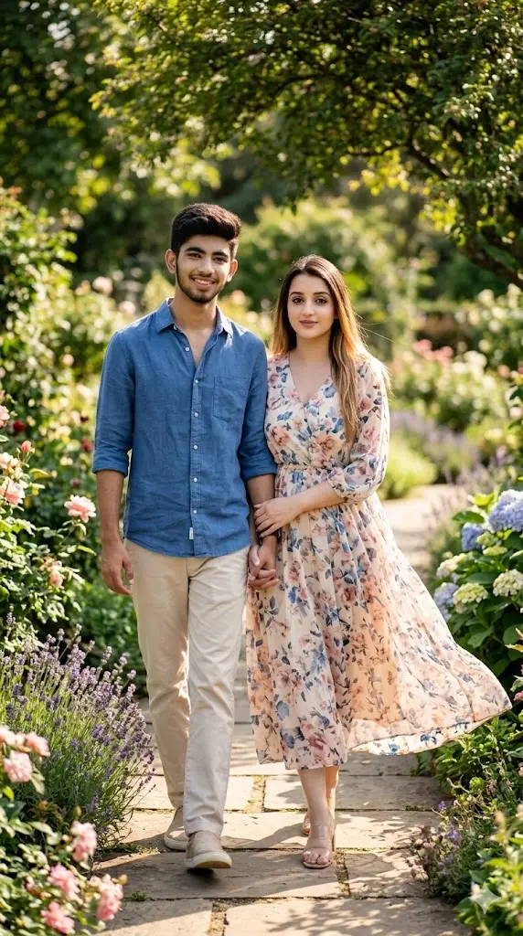 12 Gemini Prompts for Lovers Copy Paste Garden Path Lovers Portrait Garden Path Lovers Portrait