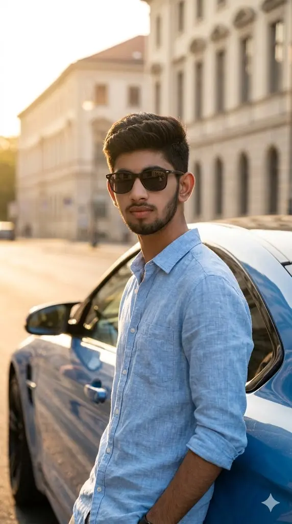 11 Gemini Car Pose Prompt BMW For Boys Copy Paste Golden Hour BMW M4 Street Golden Hour BMW M4 Street