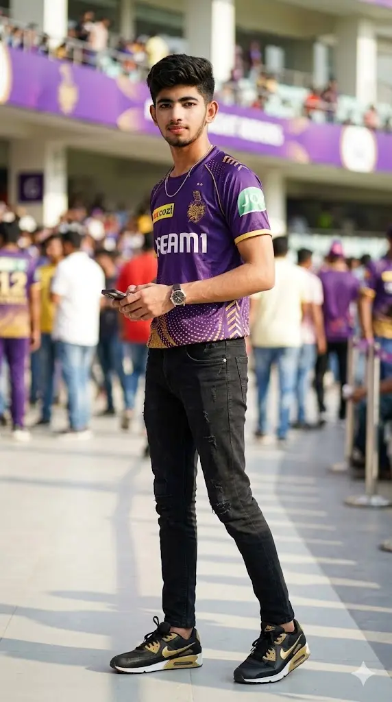 KKR IPL Gemini Prompts Copy Paste for Jersey, Portraits and More KKR Fan Icon Instagram Poster KKR Fan Icon Instagram Poster