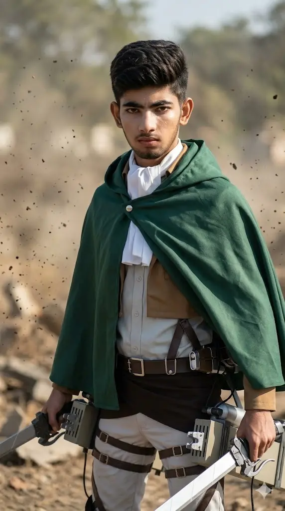 7 Most Popular Attack on Titan Characters Gemini Prompts Levi Ackerman Clean Strike Portrait Levi Ackerman Clean Strike Portrait