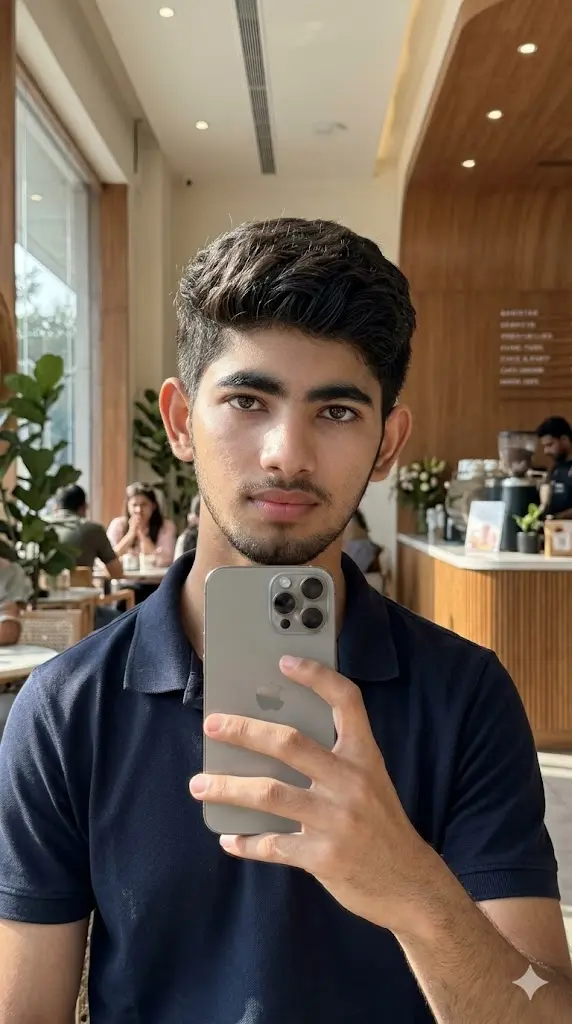 iPhone Gemini Prompt Copy Paste: Show Your Swag With Any iPhone Model Luxury Cafe Selfie Portrait Luxury Cafe Selfie Portrait