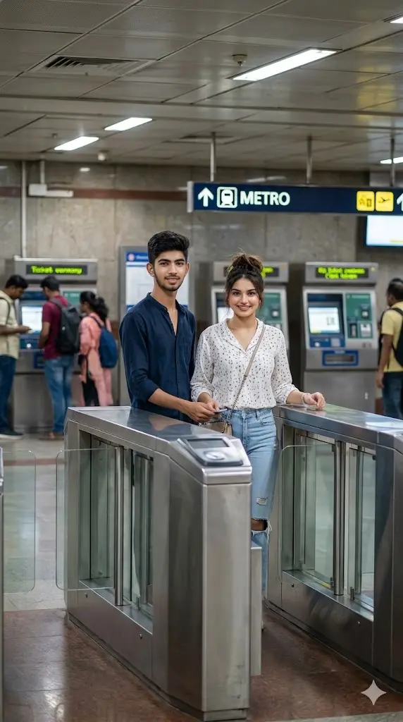 Metro Entry Gate Scene