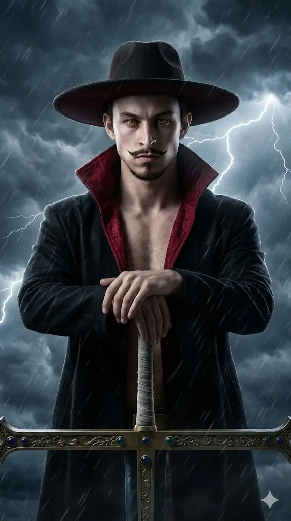 One Piece Most Popular Characters Gemini Prompts Copy Paste Mihawk Sword Master Dominance Mihawk Sword Master Dominance