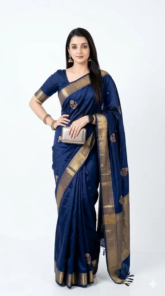 9 Gemini Al Prompts for Luxury Cinematic Saree Designs 2026 - Copy Paste Minimalist White Studio Saree Portrait Minimalist White Studio Saree Portrait