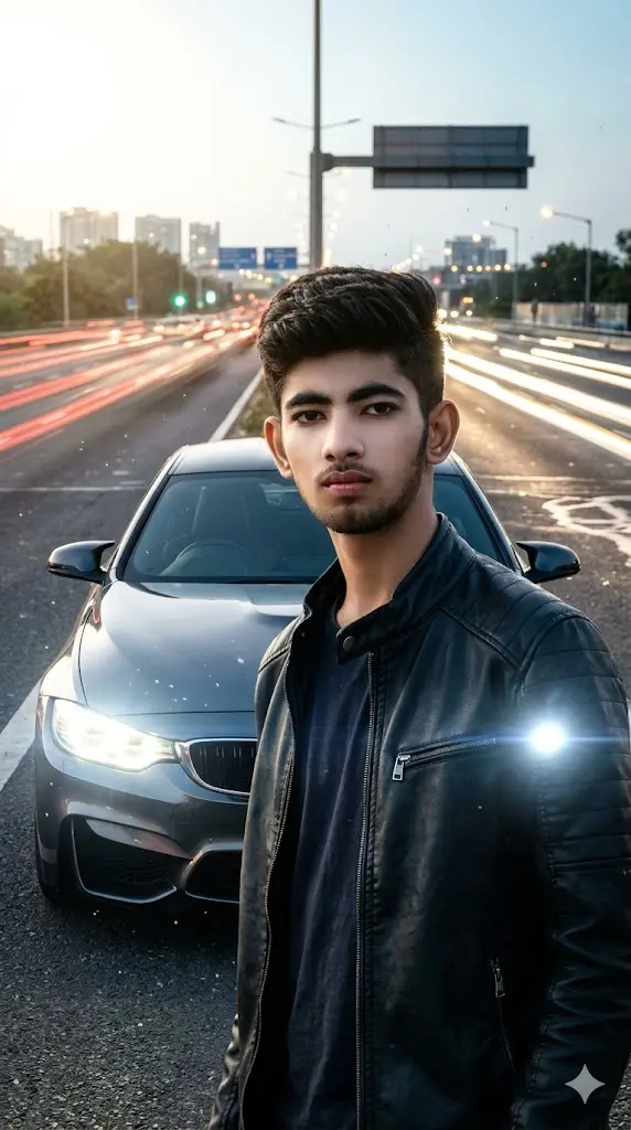 11 Gemini Car Pose Prompt BMW For Boys Copy Paste Night Highway BMW M4 Motion Portrait Night Highway BMW M4 Motion Portrait