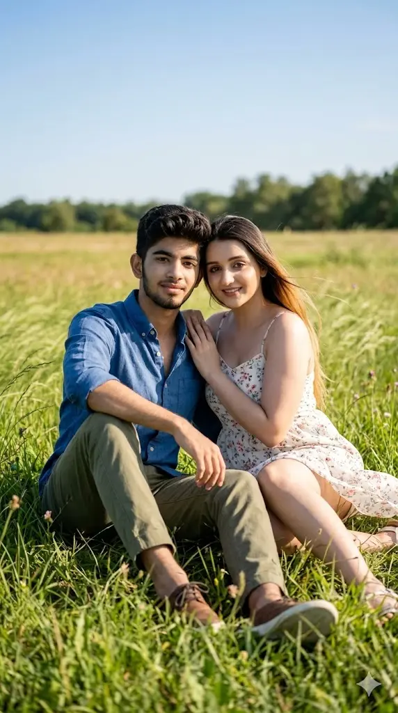 12 Gemini Prompts for Lovers Copy Paste Open Field Sitting Couple Open Field Sitting Couple