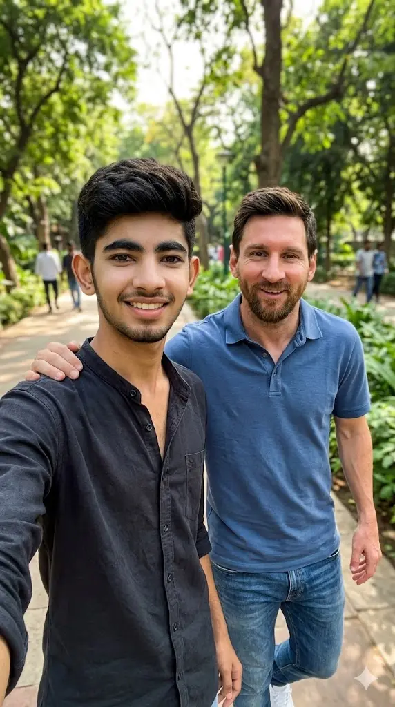 Park Walk Selfie with Messi