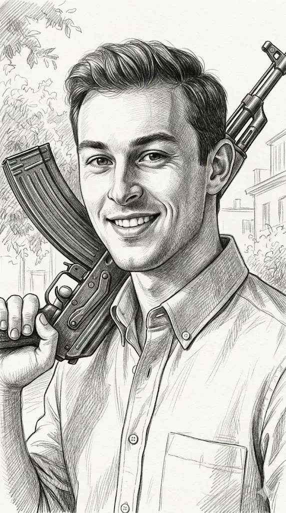 Pencil Sketch AK Portrait