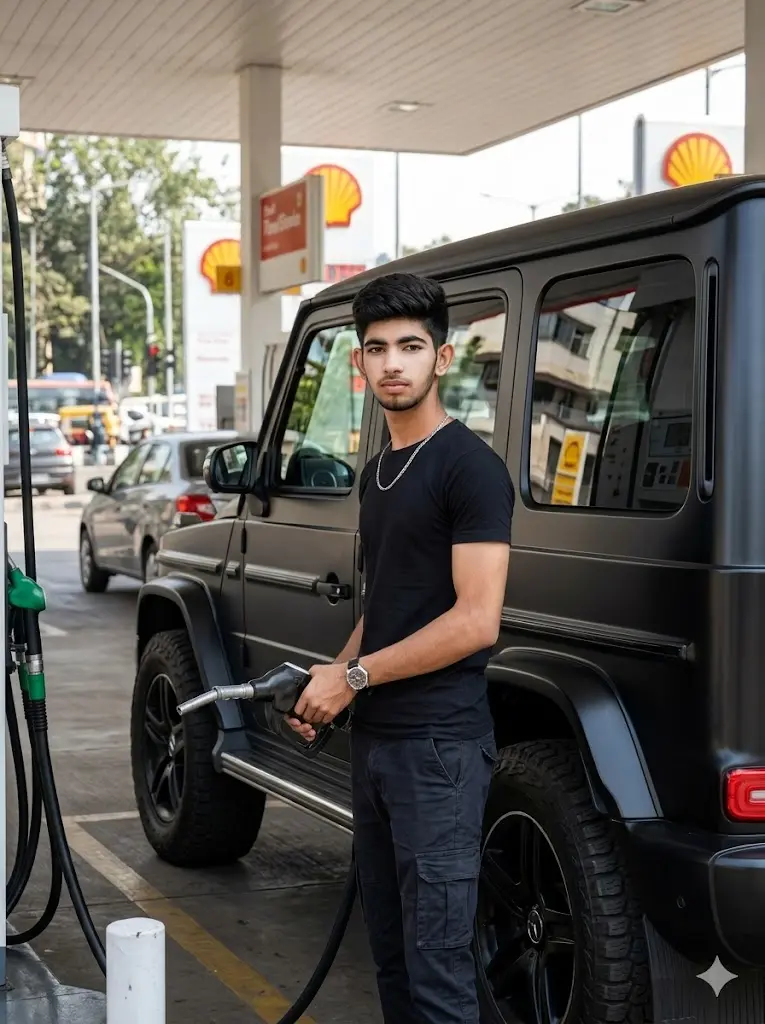 Petrol Pump Royalty – Fuel Stop Attitude Shot