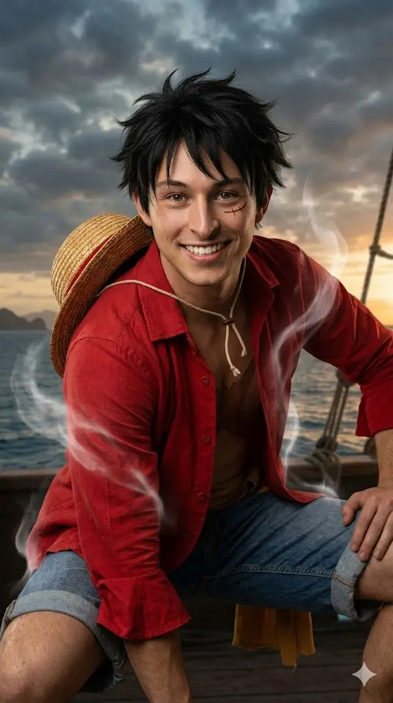 One Piece Most Popular Characters Gemini Prompts Copy Paste Pirate King Luffy Awakening Pose One Piece Most Popular Characters Gemini Prompts