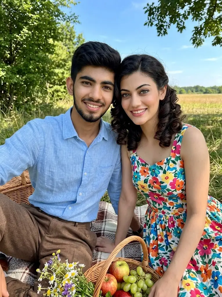Retro Countryside Picnic Love