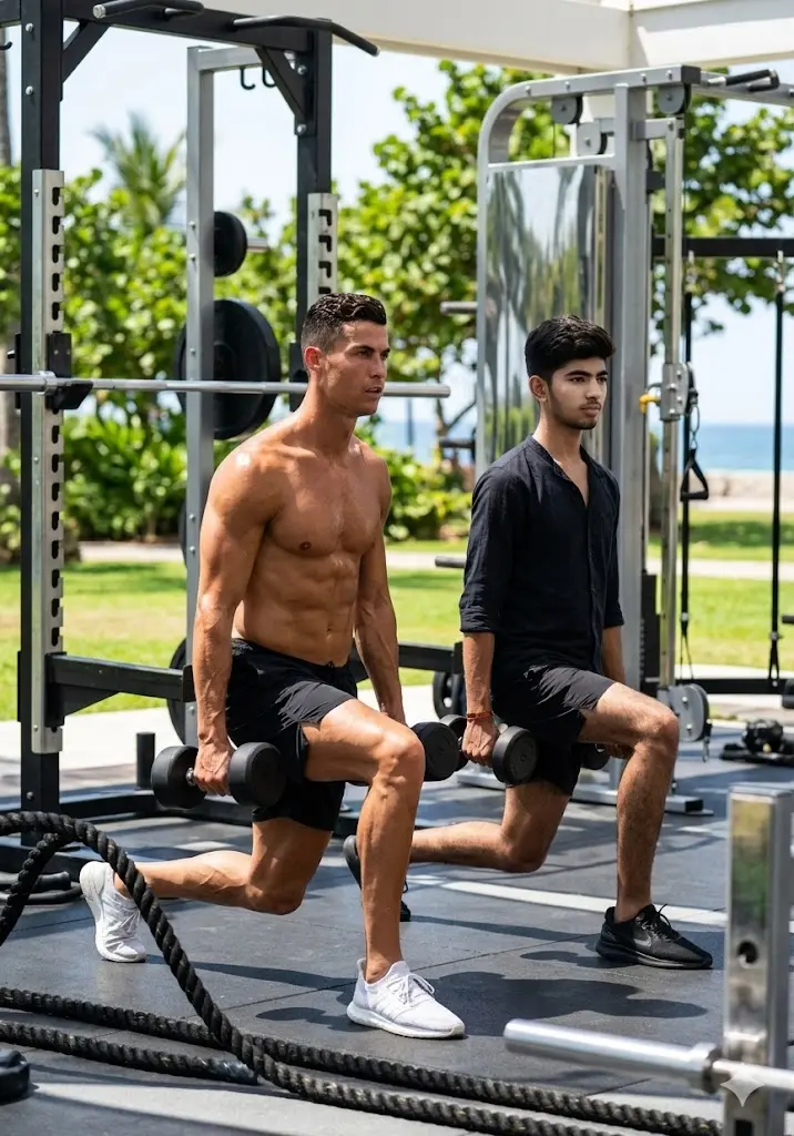 Ronaldo Gym Outdoor Training Scene