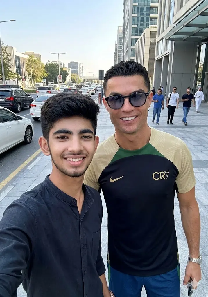 Ronaldo Roadside Selfie Moment