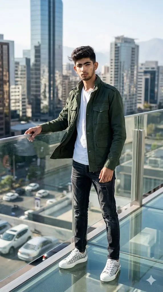 11 Instagram Trending AI Image Prompt For Boy: Upload Your Photo & Look Like an Instagram Model Instantly Rooftop Hero Shot Rooftop Hero Shot