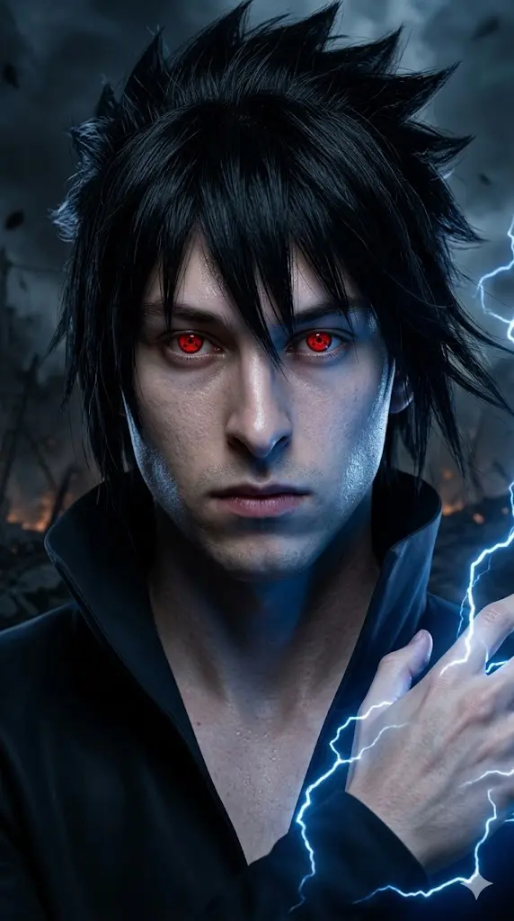 Sasuke Sharingan Intense Gaze