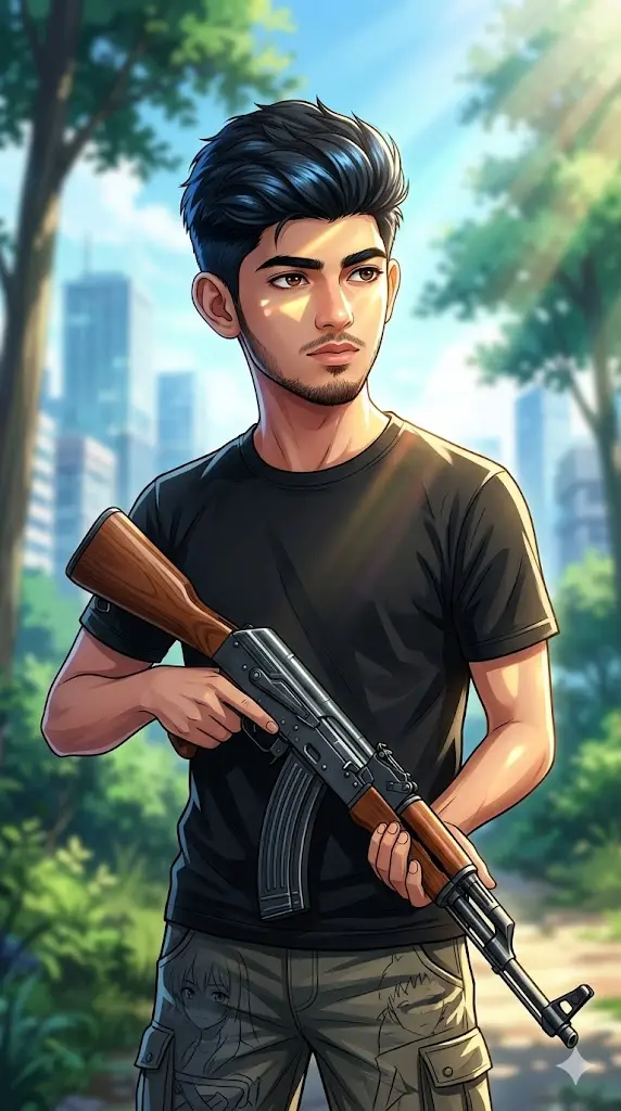 Semi Anime Realistic AK Portrait