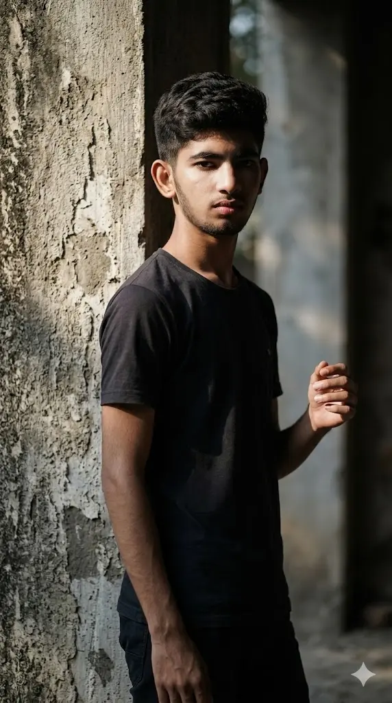 Shadow Wall Contrast Portrait