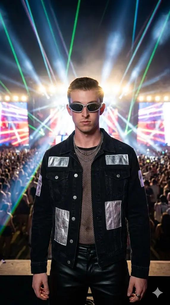 11 Coachella Festival Gemini Prompt Copy Paste Stage Lights Performer Stage Lights Performer