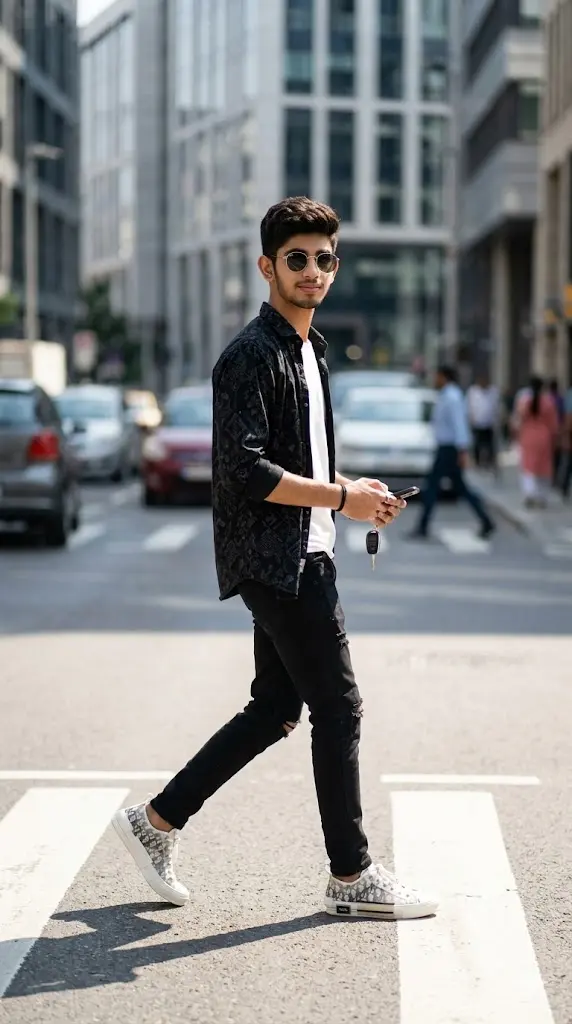 11 Instagram Trending AI Image Prompt For Boy: Upload Your Photo & Look Like an Instagram Model Instantly Street Crosswalk Viral Shot Street Crosswalk Viral Shot